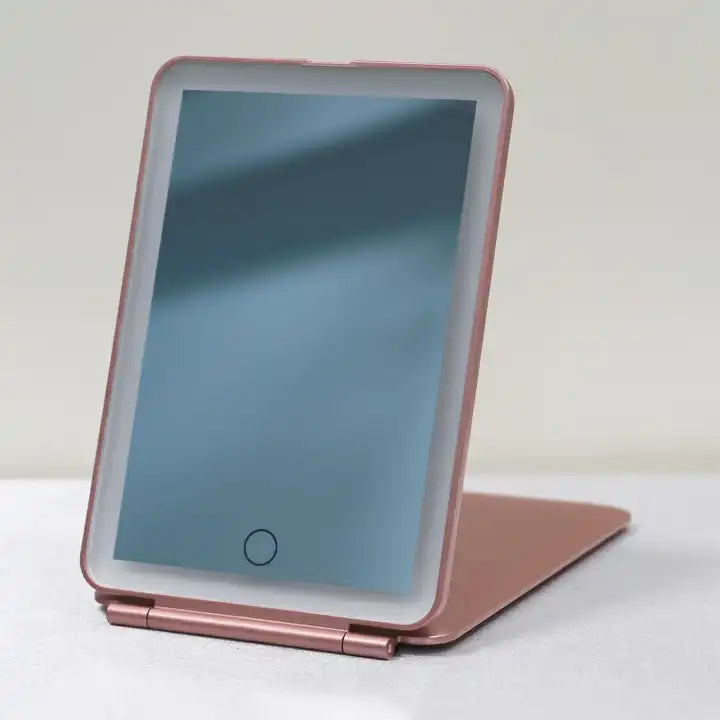 Irisé Portable LED Mirror - Rose Gold