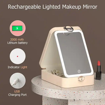 The Bijou LED Mirror Jewelry Case