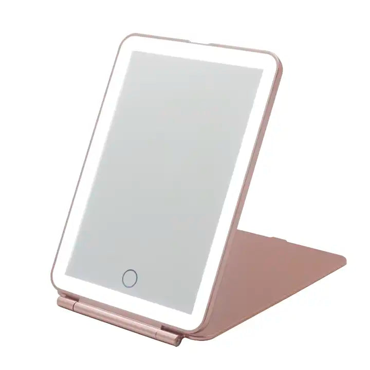 Irisé Portable LED Mirror - Rose Gold