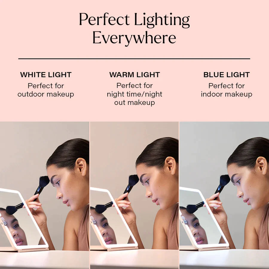 Irisé Portable LED Mirror - Rose Gold